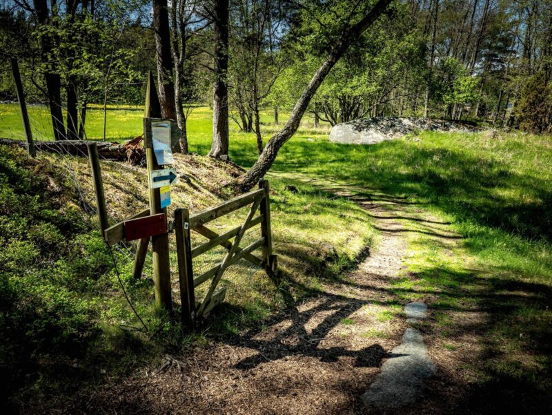 Trail through pasture on Ingmarsö